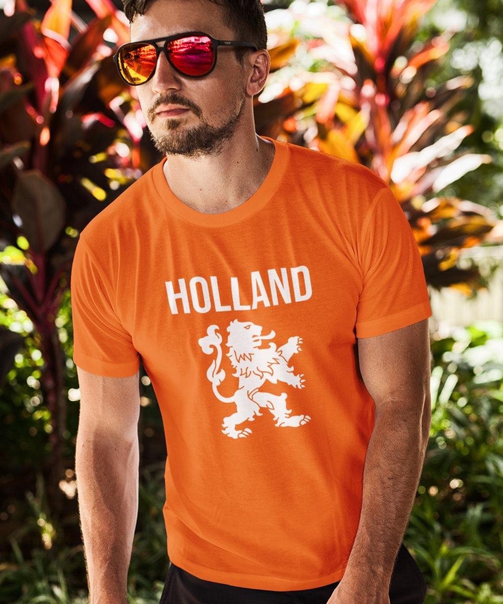 Oranje EK WK & Koningsdag T-Shirt Holland (HEREN - MAAT S) | Oranje Kleding | Feestkleding